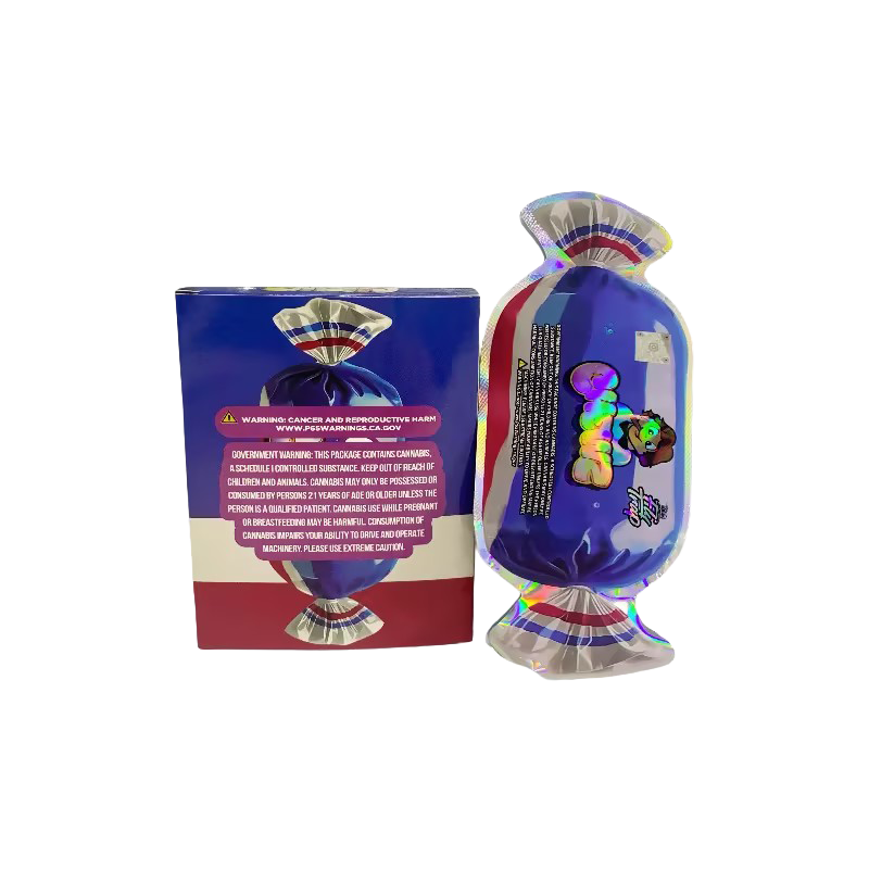 25 Pack 3.5g Shaped Bags & Boxes Set - Blue Cream Soda Chewz