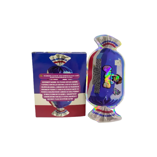 25 Pack 3.5g Shaped Bags & Boxes Set - Blue Cream Soda Chewz