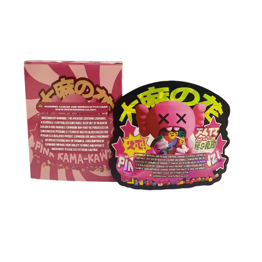 25 Pack 3.5g Shaped Bags & Boxes Set - Kandy Depo Pink Kama-Kawzi