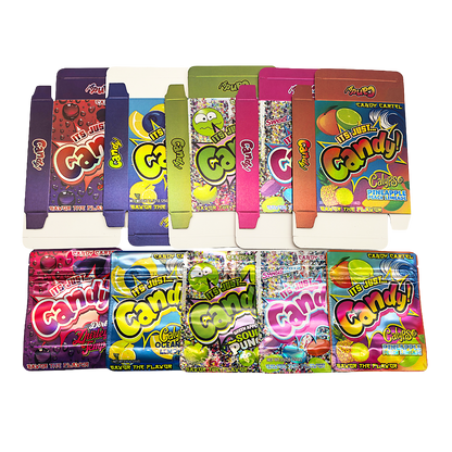 25 Pack – 3.5g Shaped Mylar Bags & Boxes Set (5 Design Mix)Its Just Candy Volume 2