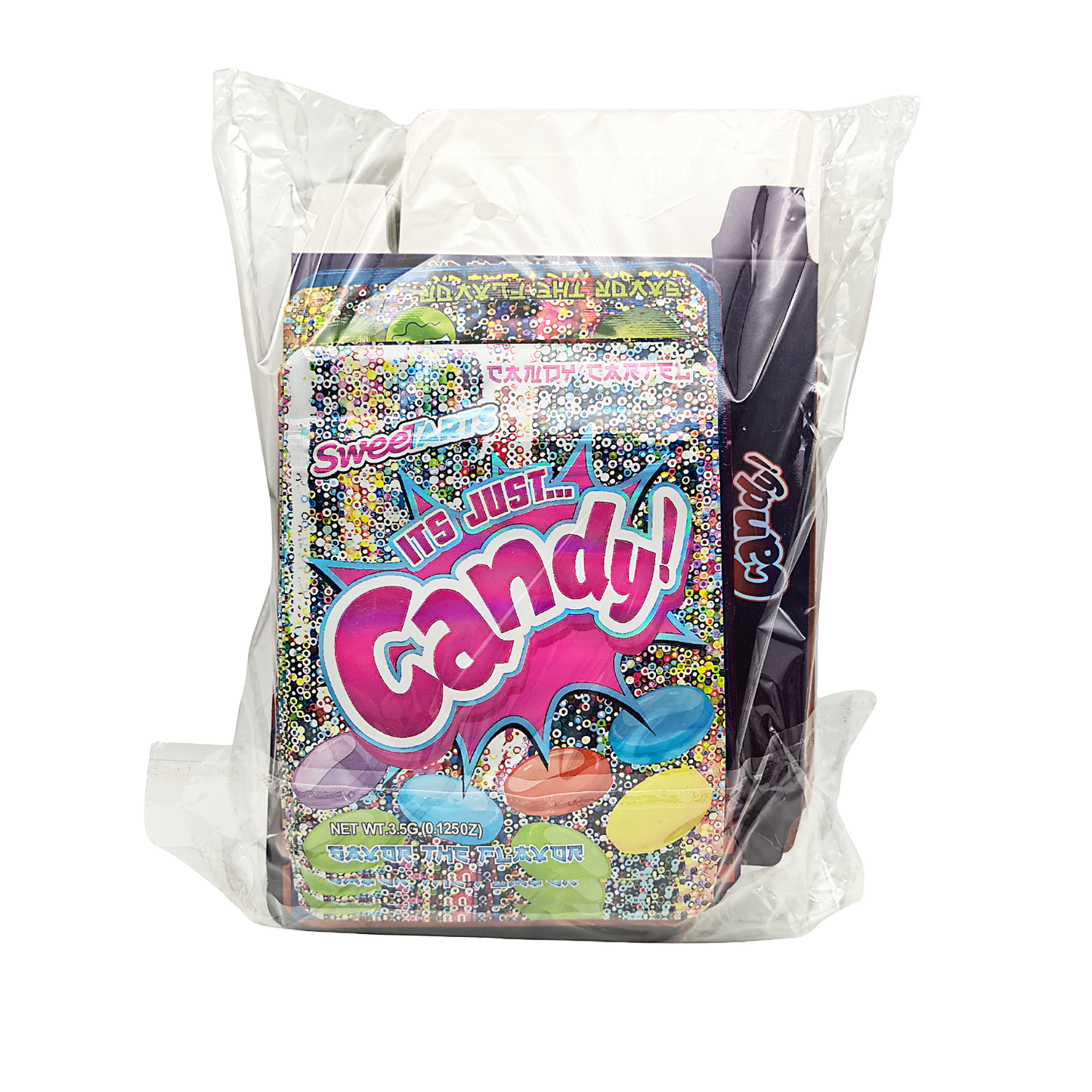 25 Pack – 3.5g Shaped Mylar Bags & Boxes Set (5 Design Mix)Its Just Candy Volume 2