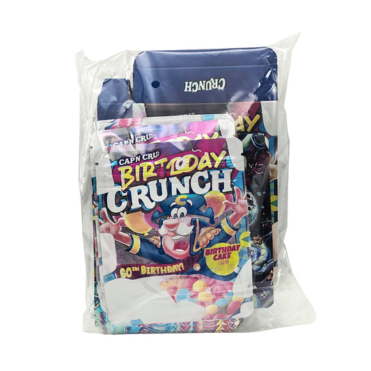 25 Pack – 3.5g Shaped Mylar Bags & Boxes Set (5 Design Mix) Capt. Crunch