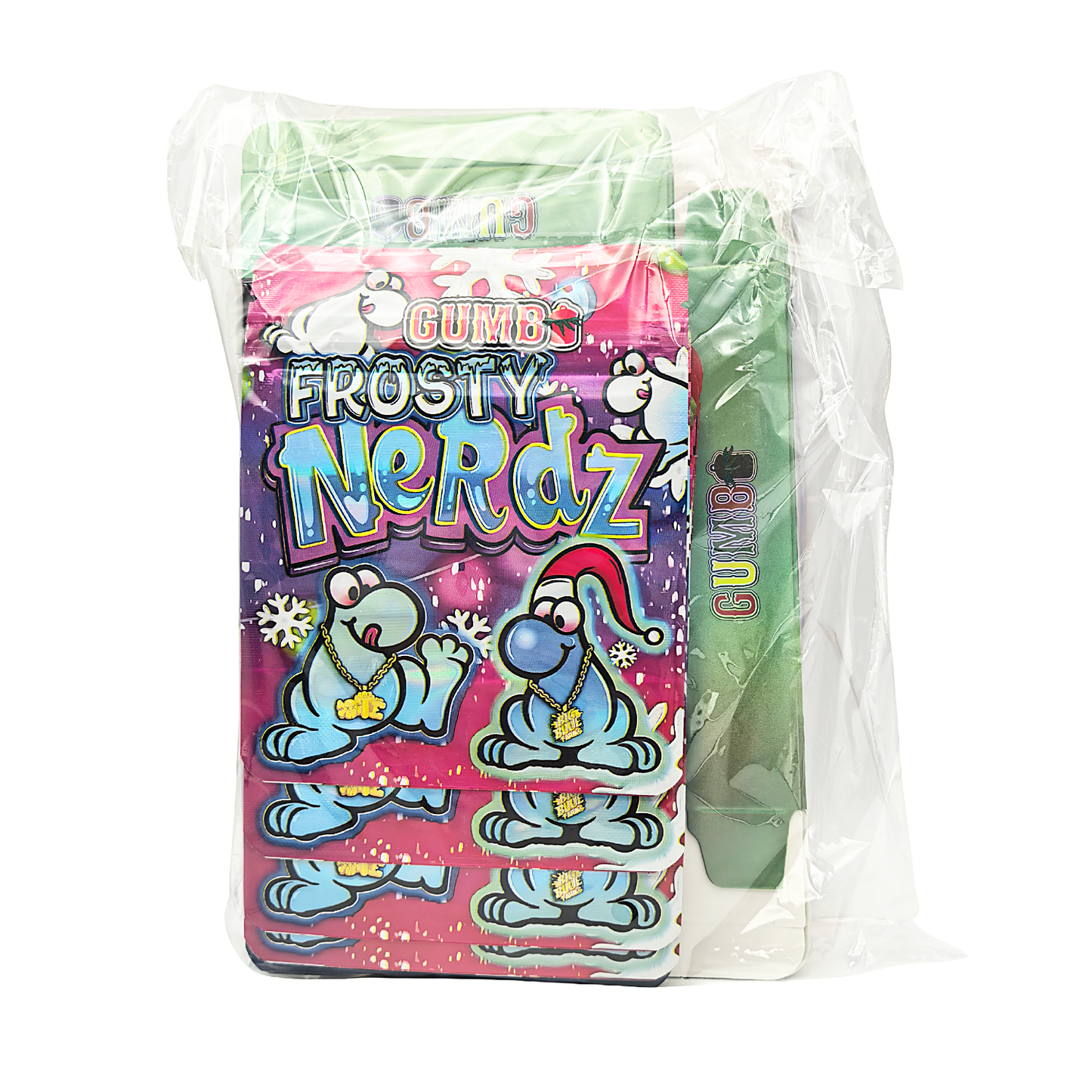 25 Pack – 3.5g Shaped Mylar Bags & Boxes Set (5 Design Mix) Gumbo Styles 2