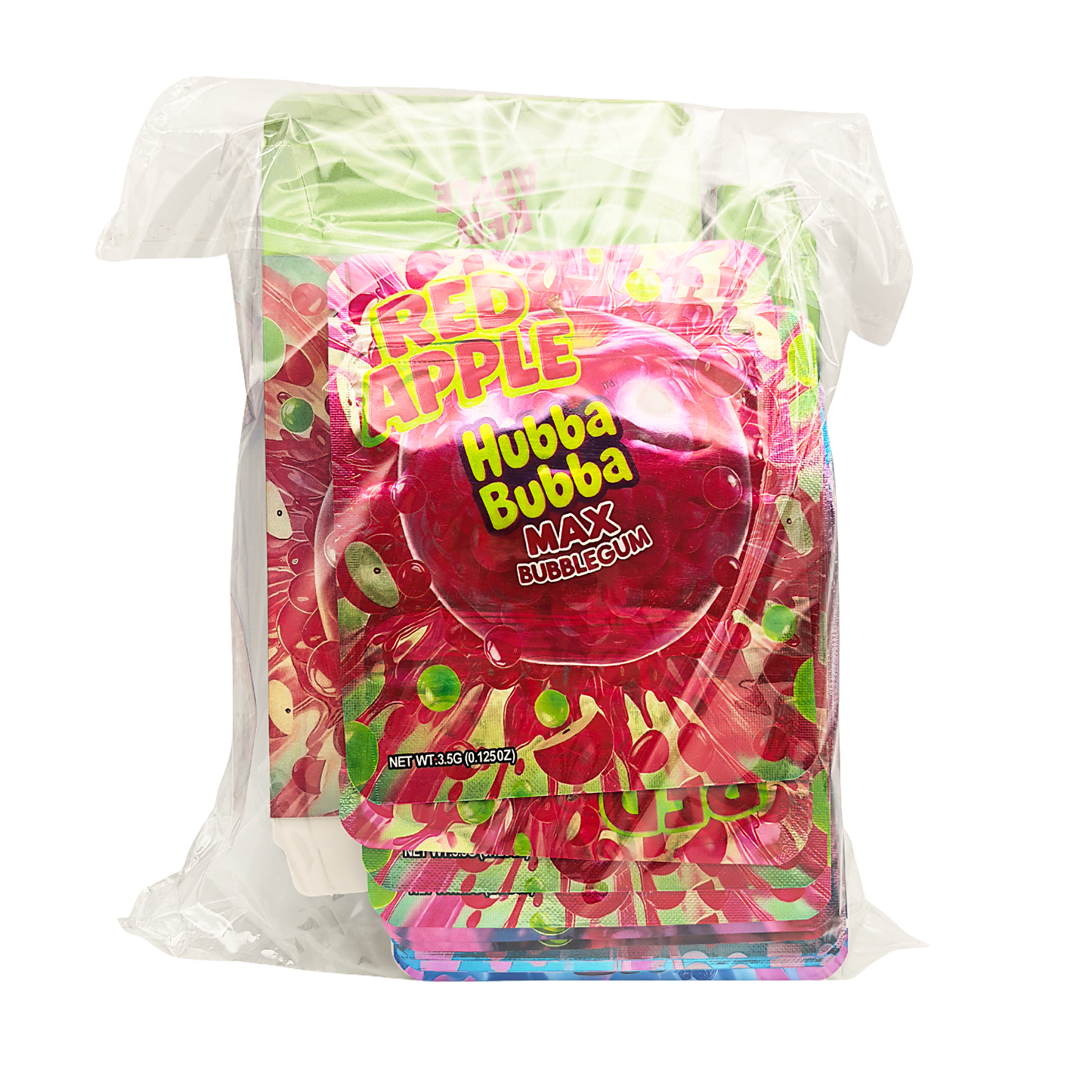 25 Pack – 3.5g Shaped Mylar Bags & Boxes Set (5 Design Mix) Hubba Bubba Gum Flavor