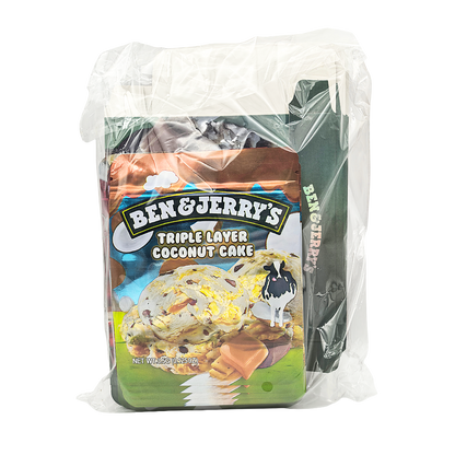 25 Pack – 3.5g Shaped Mylar Bags & Boxes Set (5 Design Mix) Ben & Jerry's Ice Cream