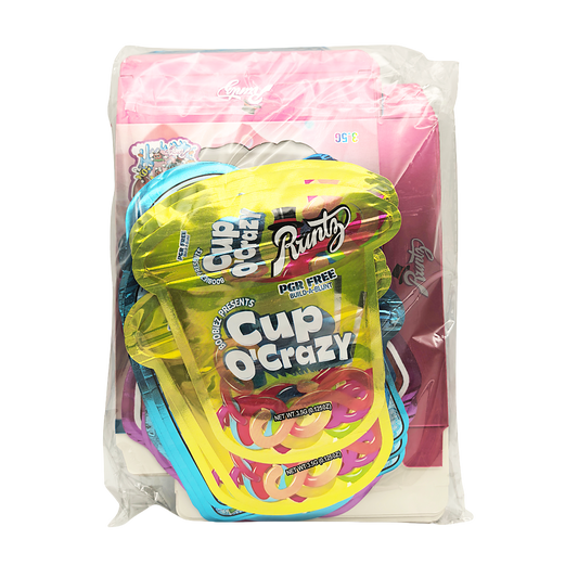 25 Pack – 3.5g Shaped Mylar Bags & Boxes Set (5 Design Mix) Runtz Styles 1