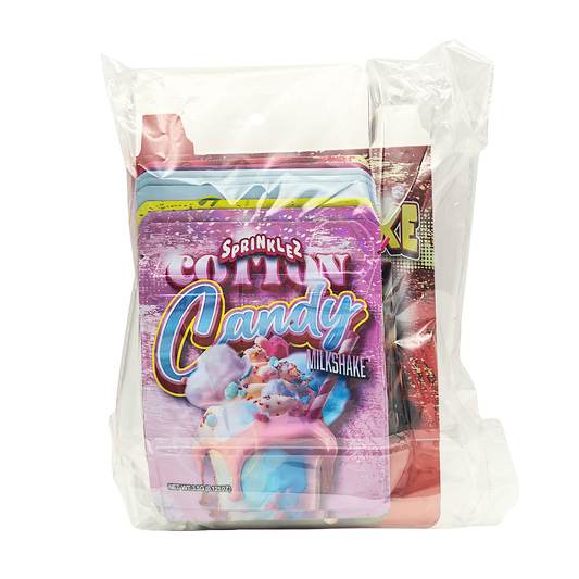 25 Pack – 3.5g Shaped Mylar Bags & Boxes Set (5 Design Mix) Sprinklez Sweet Style 2