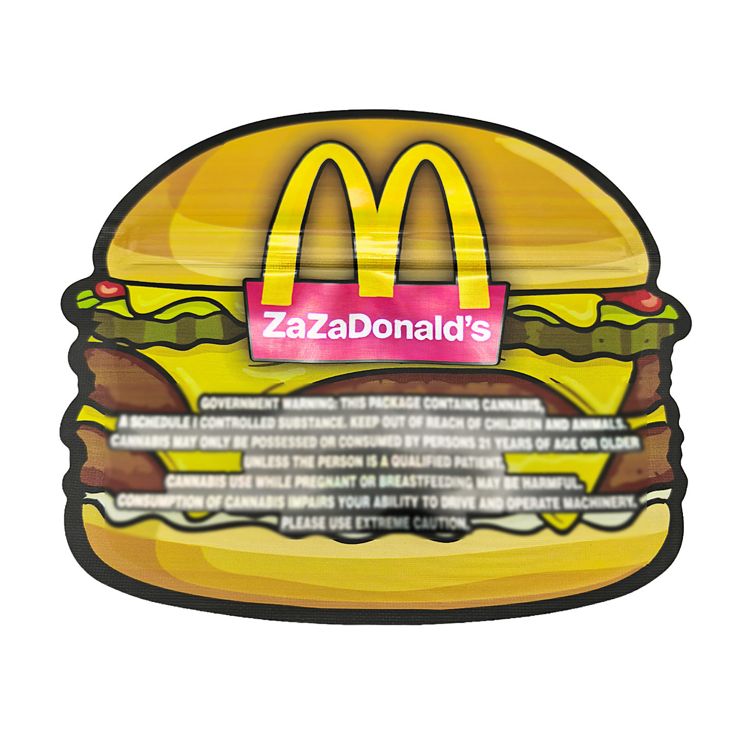 50 Pack – 3.5g Special Die Cut Shaped Mylar Bag - ZazaDonalds