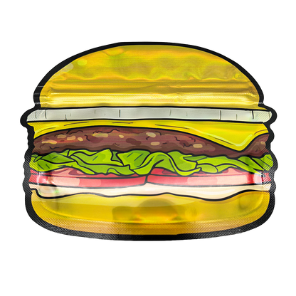 50 Pack – 3.5g Special Die Cut Shaped Mylar Bag - Za-N-Out Burger