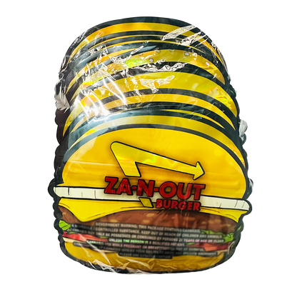 50 Pack – 3.5g Special Die Cut Shaped Mylar Bag - Za-N-Out Burger