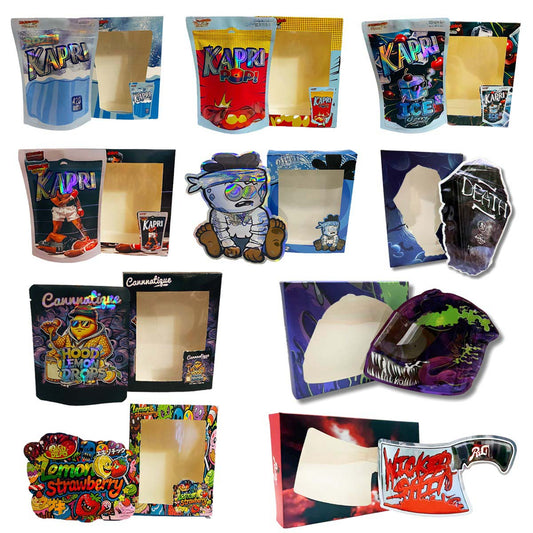 50 Pack - Gift Box Set with Matching Decorative Bags – Window Display Bundle (25 Bags-n-Boxes) Variant 1