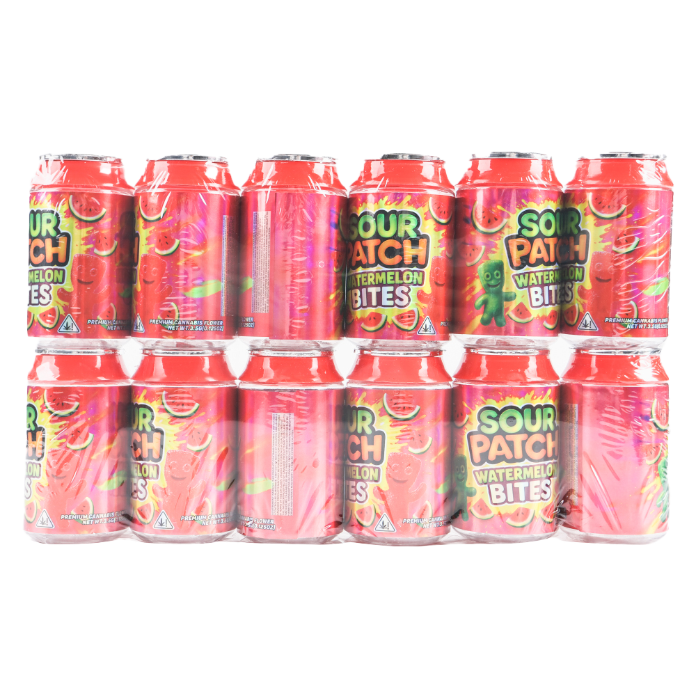 3.5g Plastic Soda Can Jar - Sour Patch Watermelon Bites (12 Count)
