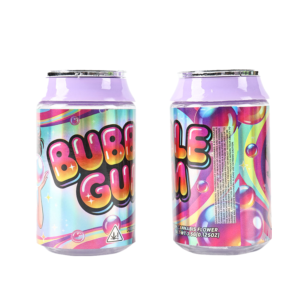 3.5g Plastic Soda Can Jar - Bubble Gum (12 Count)