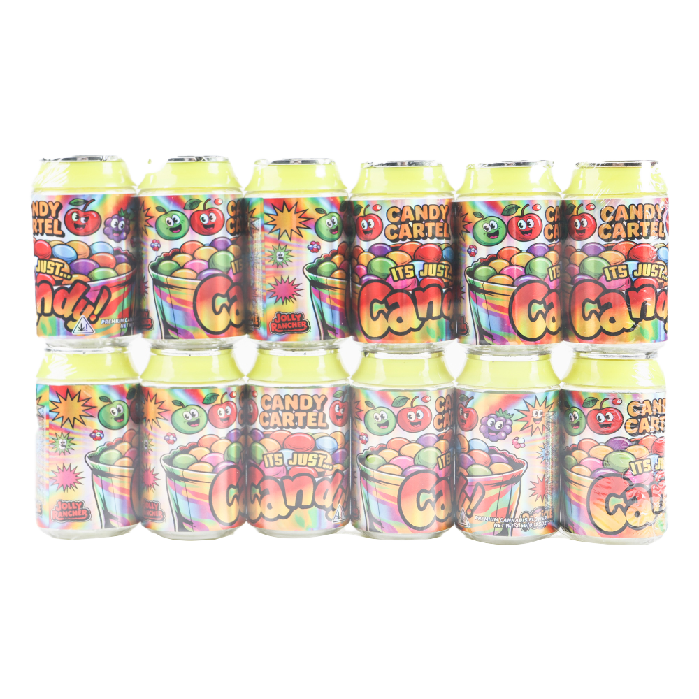3.5g Plastic Soda Can Jar - Candy Cartel Its Just Candy (12 Count)