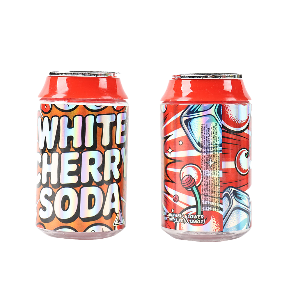 3.5g Plastic Soda Can Jar - White Cherry Soda (12 Count)