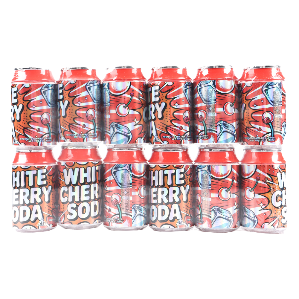 3.5g Plastic Soda Can Jar - White Cherry Soda (12 Count)