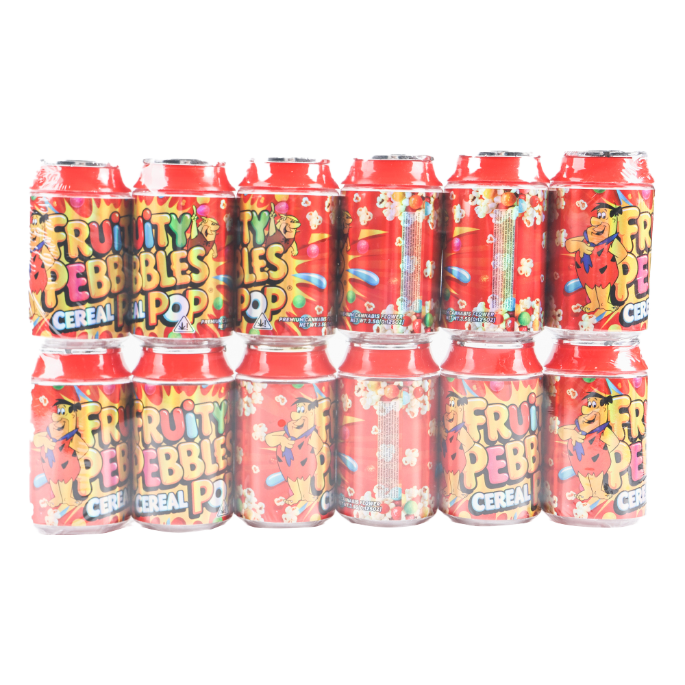 3.5g Plastic Soda Can Jar - Fruity Pebbles Pop (12 Count)