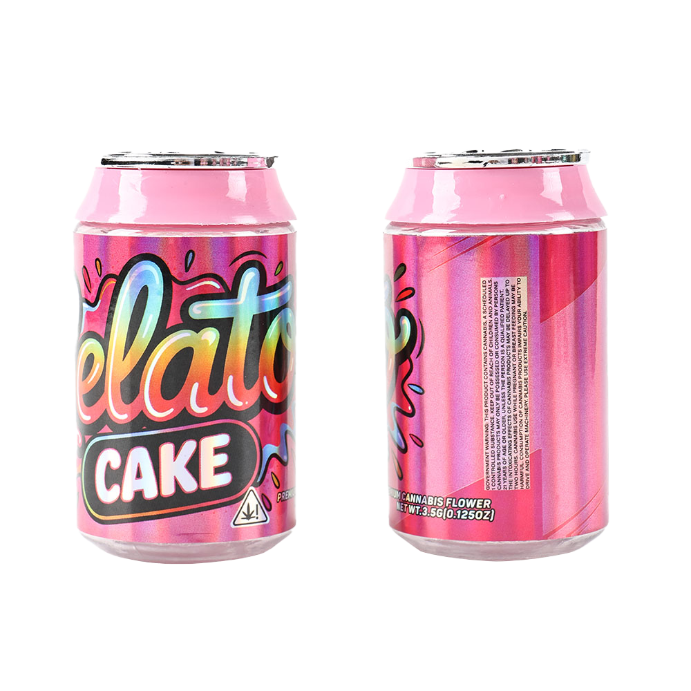 3.5g Plastic Soda Can Jar - Gelato Cake (12 Count)