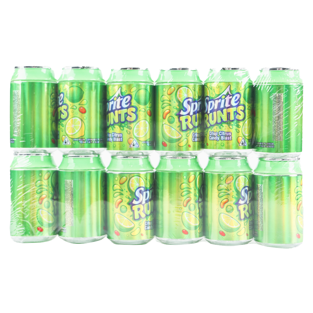 3.5g Plastic Soda Can Jar - Sprite Runts (12 Count)