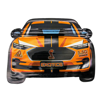 3.5g Shaped Mylar Bag - Orange Cobra Car (50 Count)