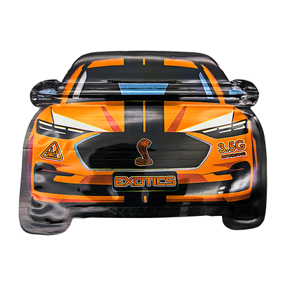 3.5g Shaped Mylar Bag - Orange Cobra Car (50 Count)