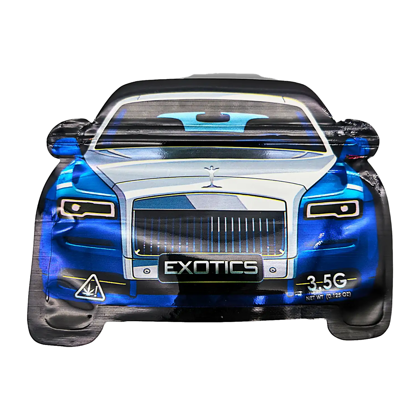 3.5g Shaped Mylar Bag - Rolls Royce Car (50 Count)