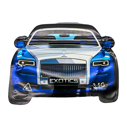 3.5g Shaped Mylar Bag - Rolls Royce Car (50 Count)