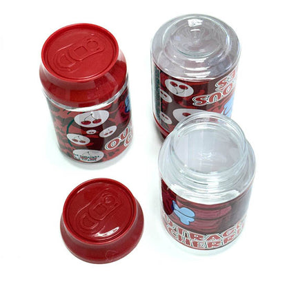 (12 Count) – 3.5 Size Plastic Storage Jars | 10 Color Styles (1-10)