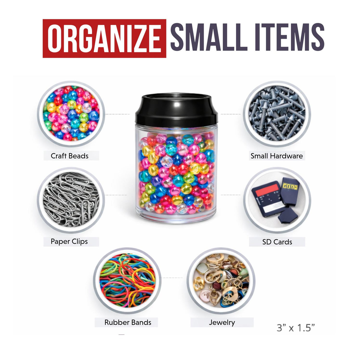 (12 Count) Clear Soda Can Style Storage Containers with Lids – Reusable Decorative Organizer Set