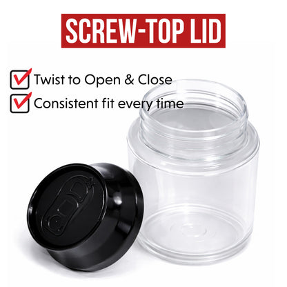 (12 Count) Clear Soda Can Style Storage Containers with Lids – Reusable Decorative Organizer Set