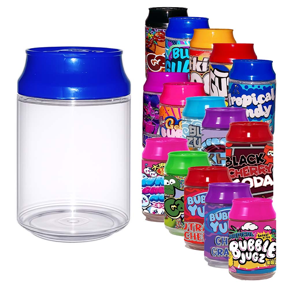 (12 Count) Clear Soda Can Style Storage Containers with Lids – Reusable Decorative Organizer Set