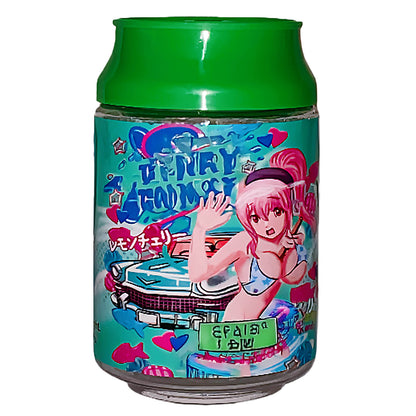 (12 Count) – 3.5 Size Plastic Storage Jars | 10 Color Styles (1-10)