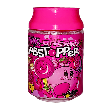 3.5g Plastic Soda Can Jar - Pink Cherry Gobstopper (12 Count)