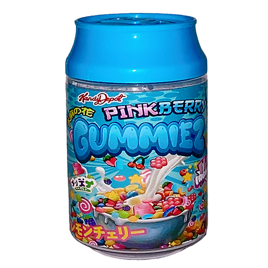 3.5g Plastic Soda Can Jar - Pinkberry Gummiez (12 Count)