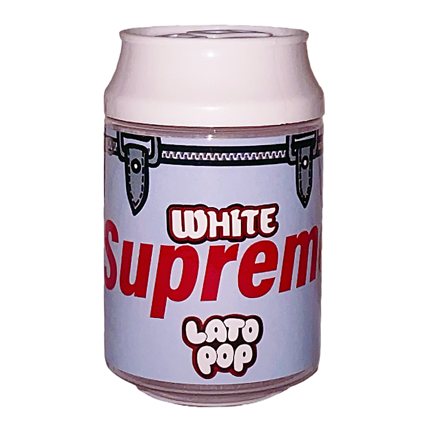 (12 Count) – White S LatoPop 3.5 Size Plastic Jar