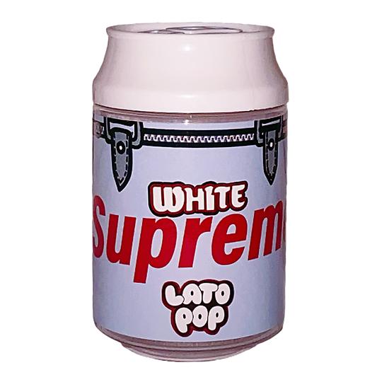 (12 Count) – White S LatoPop 3.5 Size Plastic Jar