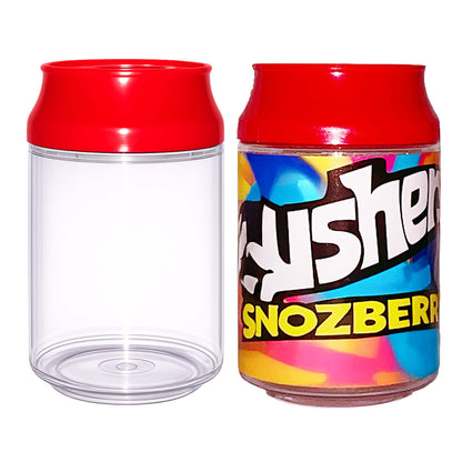 (12 Count) Clear Soda Can Style Storage Containers with Lids – Reusable Decorative Organizer Set