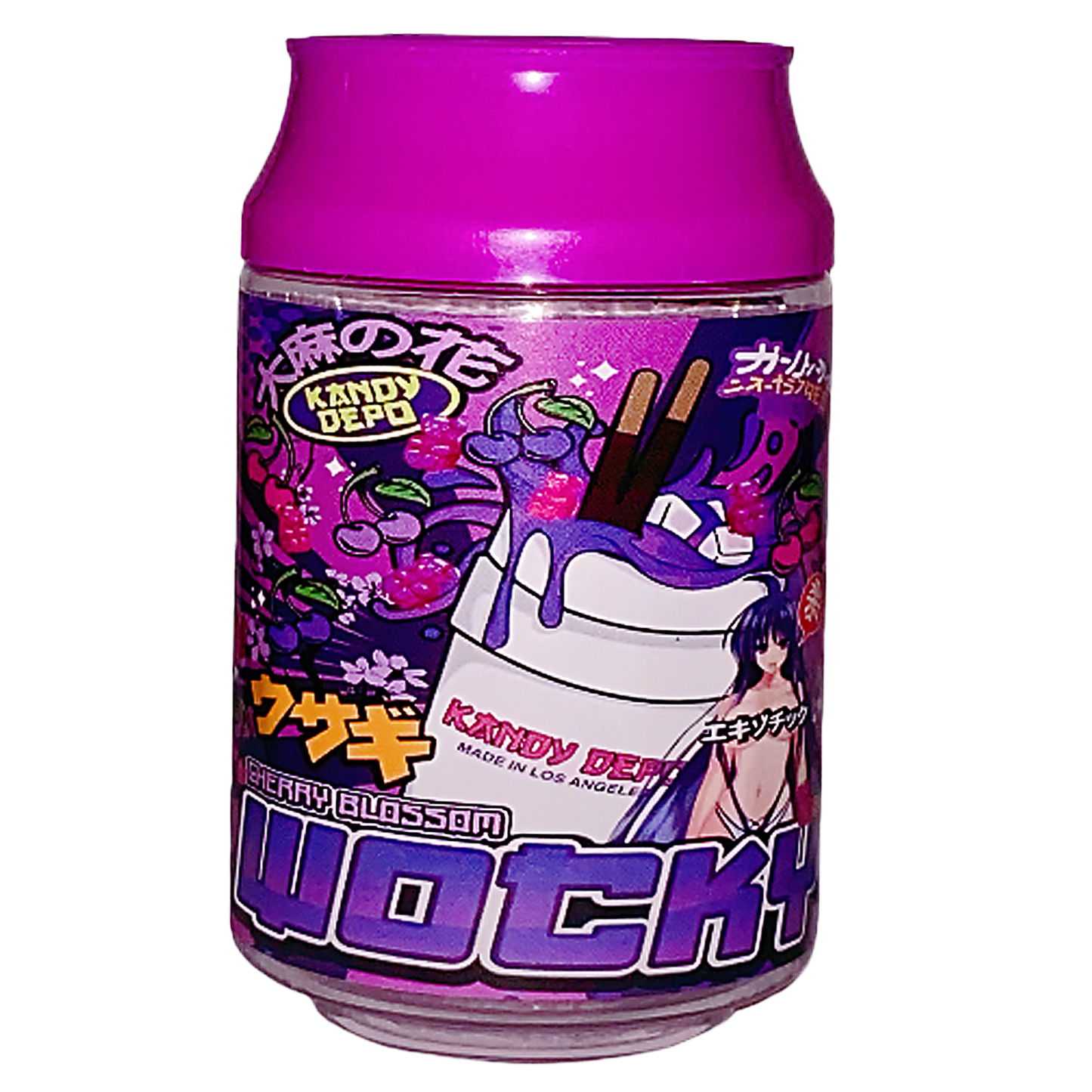 3.5g Plastic Soda Can Jar - Cherry Blossom Wocky (12 Count)