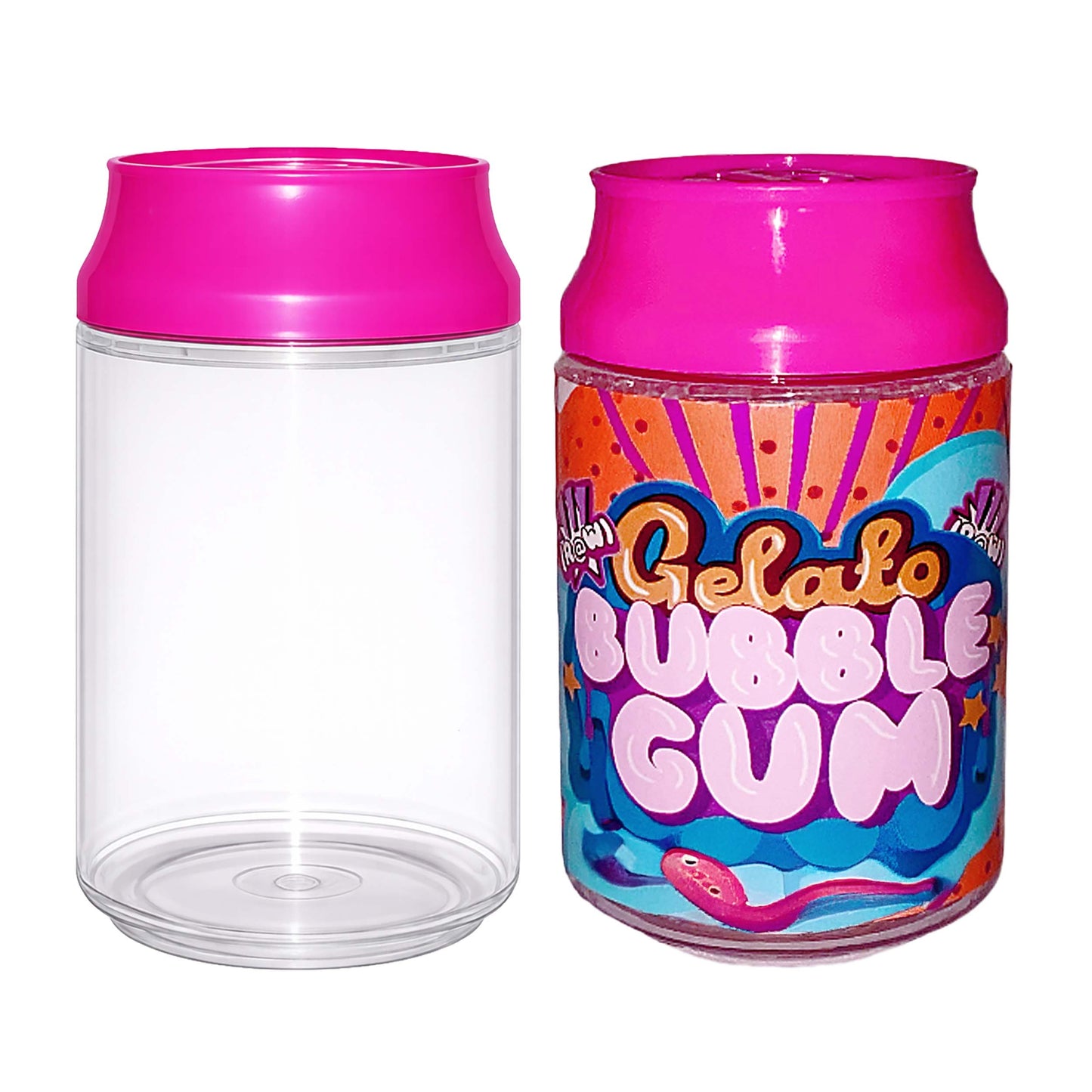 (12 Count) Clear Soda Can Style Storage Containers with Lids – Reusable Decorative Organizer Set