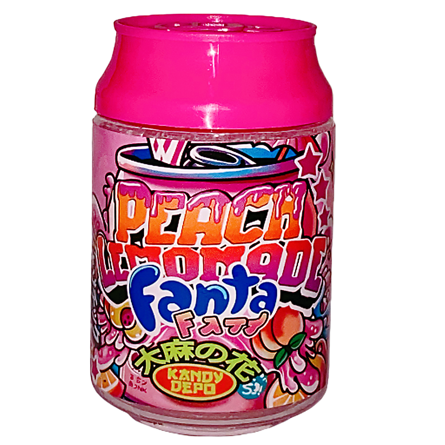 3.5g Plastic Soda Can Jar - Peach Lemonade Fanta (12 Count)