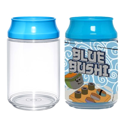 (12 Count) Clear Soda Can Style Storage Containers with Lids – Reusable Decorative Organizer Set