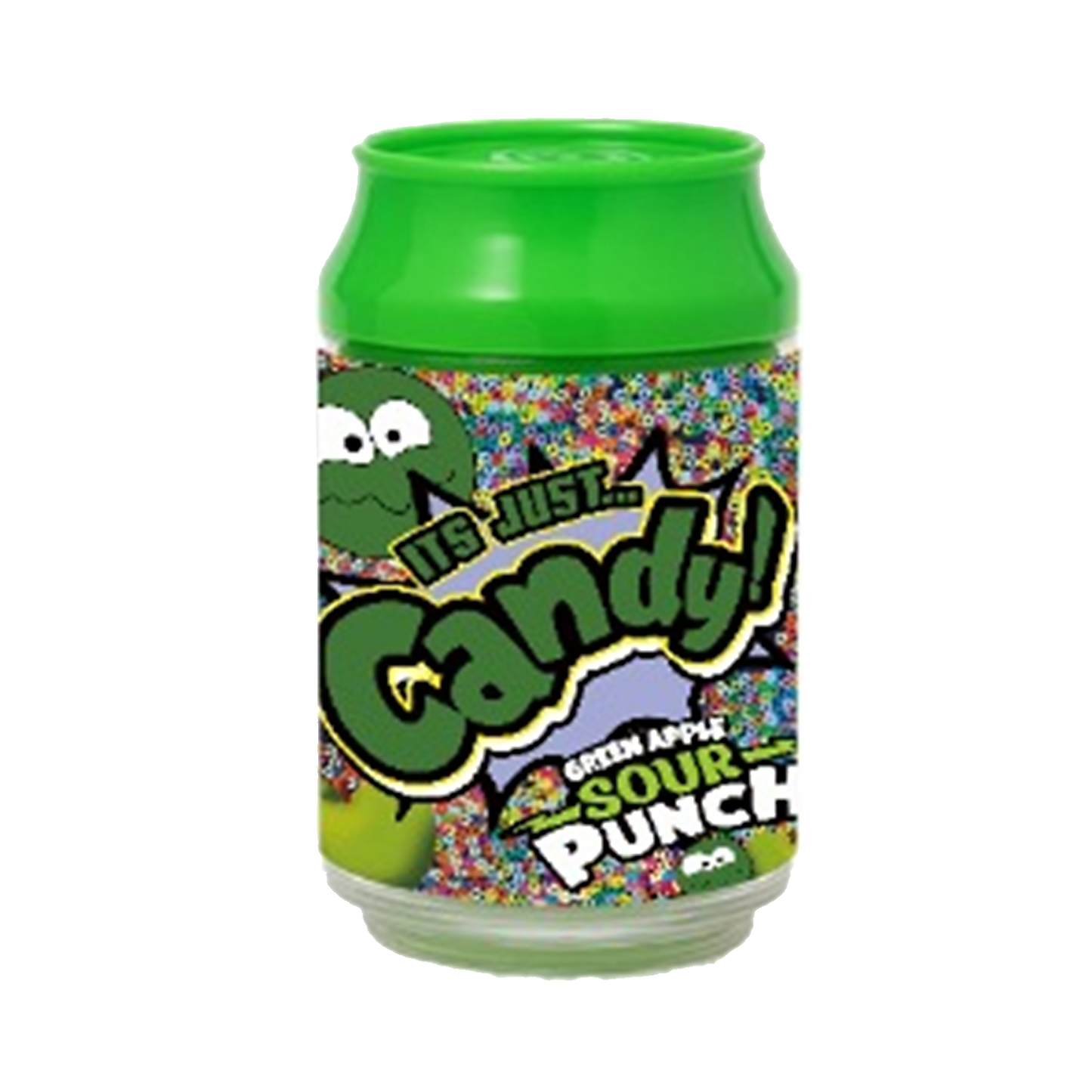 (12 Count) – Green Apple Zour 3.5 Size Plastic Jar