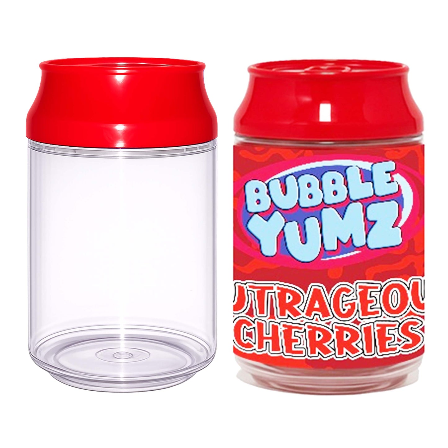 (12 Count) Clear Soda Can Style Storage Containers with Lids – Reusable Decorative Organizer Set