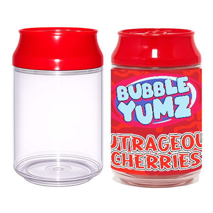 (12 Count) Clear Soda Can Style Storage Containers with Lids – Reusable Decorative Organizer Set