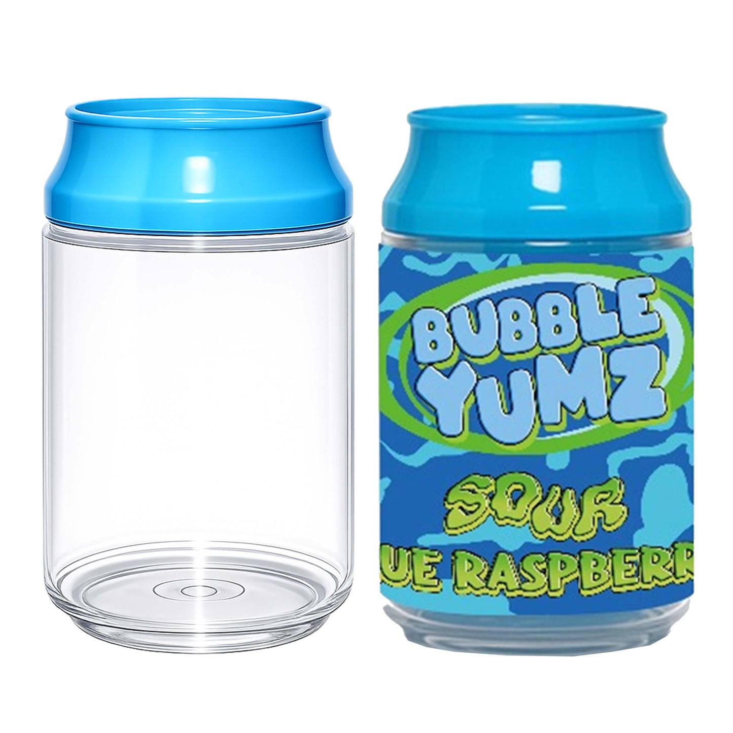 (12 Count) Clear Soda Can Style Storage Containers with Lids – Reusable Decorative Organizer Set