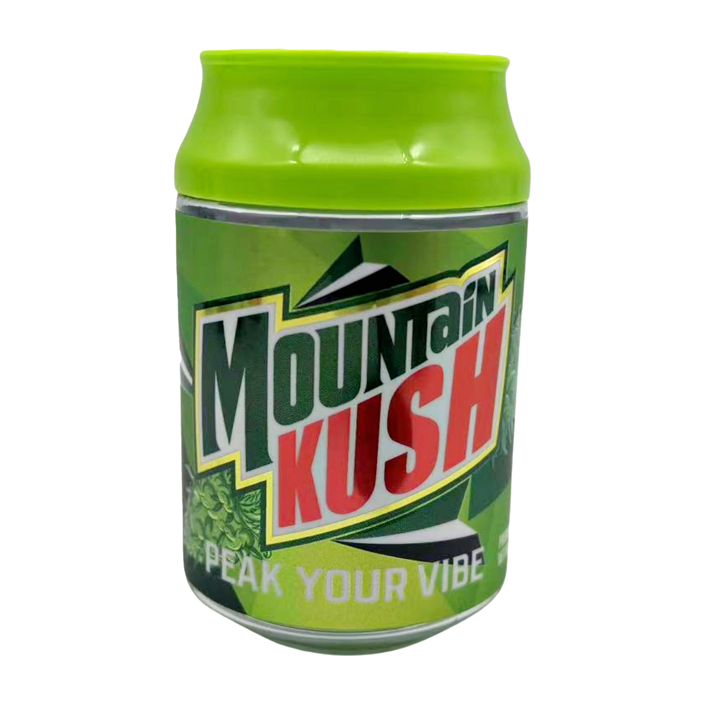 3.5g Plastic Soda Can Jar - Mountain Kush (12 Count)