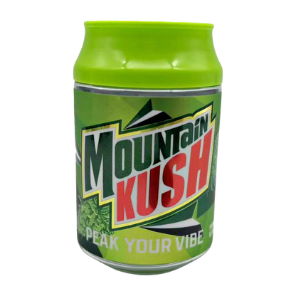 3.5g Plastic Soda Can Jar - Mountain Kush (12 Count)