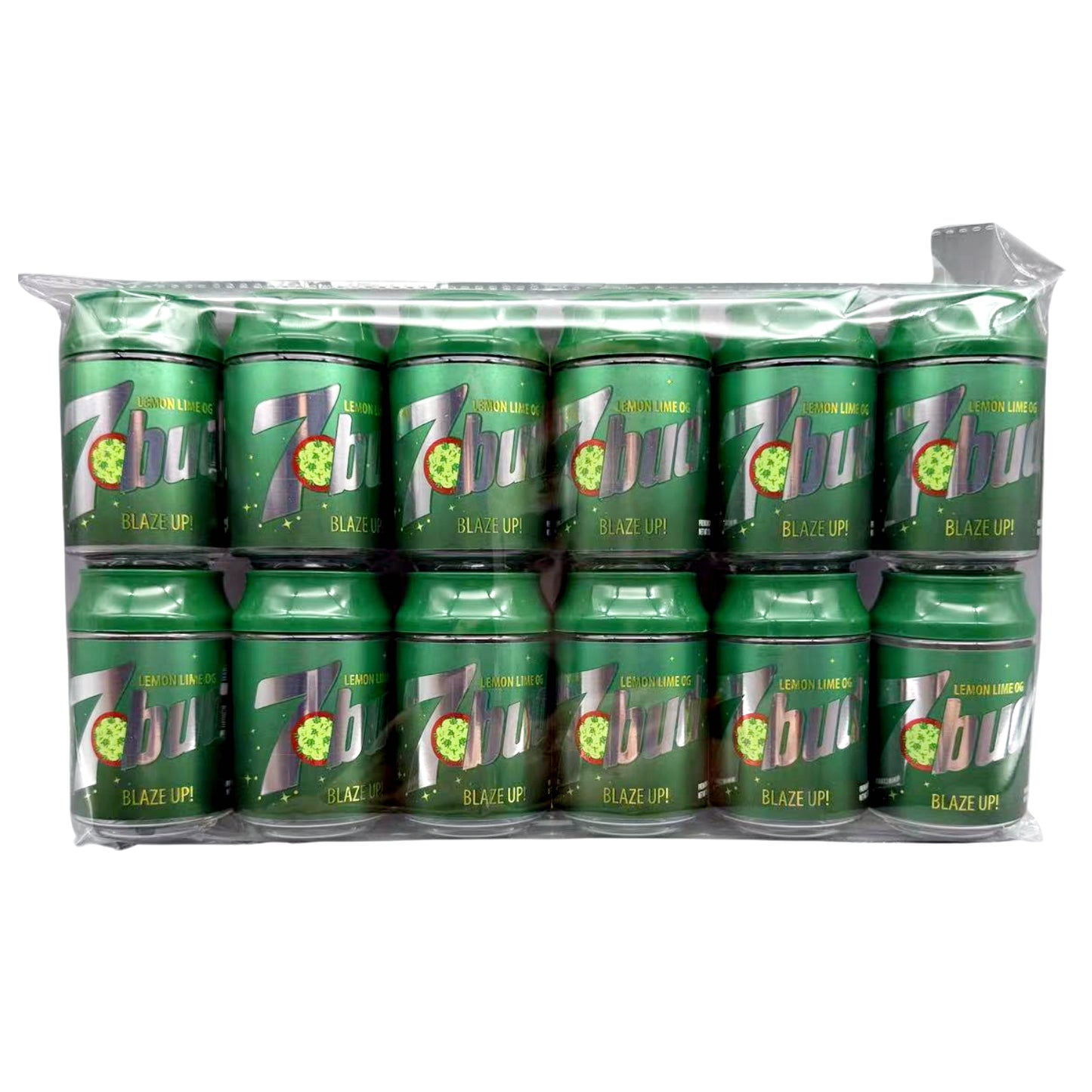 3.5g Plastic Soda Can Jar - Seven (7) Bud (12 Count)