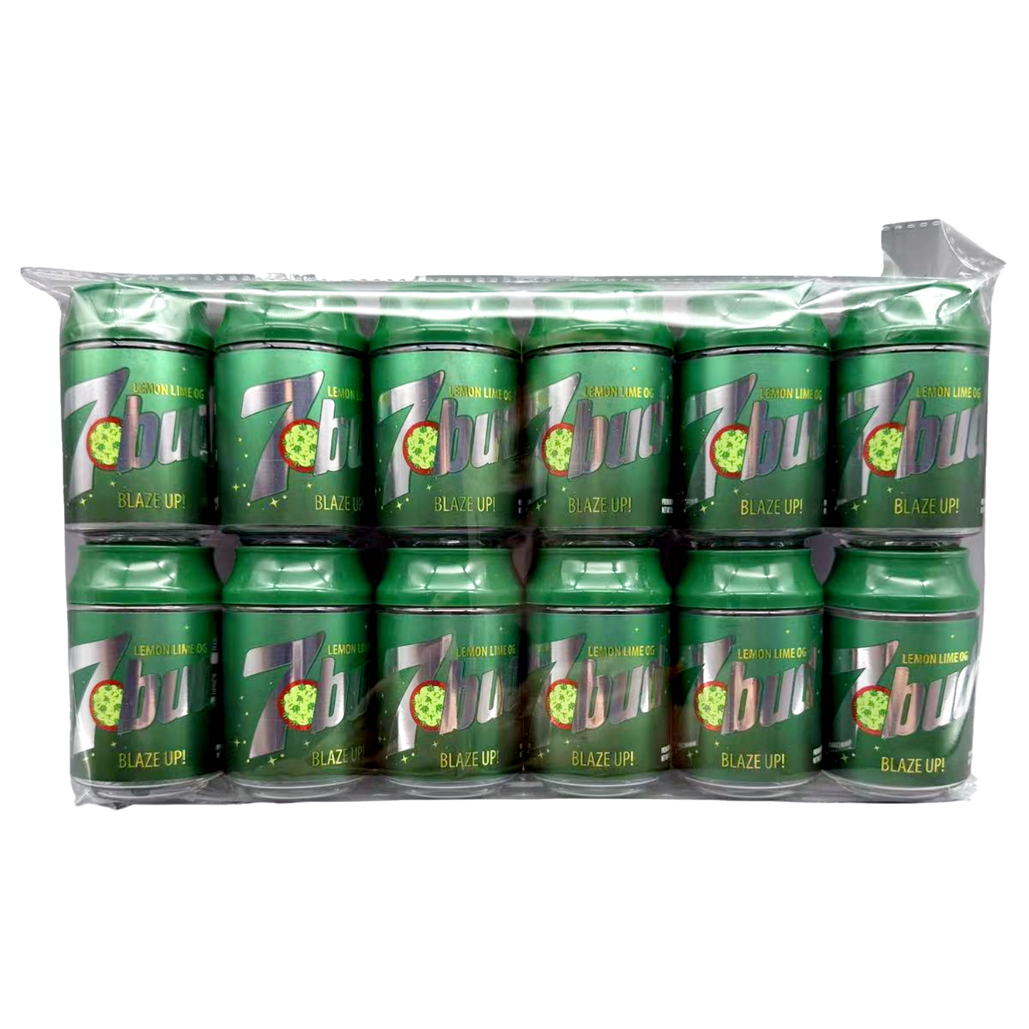 3.5g Plastic Soda Can Jar - Seven (7) Bud (12 Count)