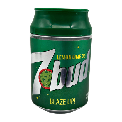 3.5g Plastic Soda Can Jar - Seven (7) Bud (12 Count)